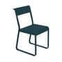 Sedia Bellevie metallo blu / Metallo - Base a slitta - Fermob