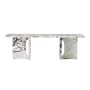 Table basse Androgyne Lounge Stone   / 120 x 45 x H 37,8 cm - Base pierre - Menu