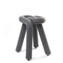 Tabouret rembourré Bold tissu gris - Moustache