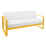 Divano da giardino a 2 posti Bellevie metallo tessuto bianco 2 posti / L 160 cm - Tessuto bianco-grigio - Fermob