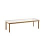 Couchtisch Kofi glas holz natur / 140 x 50 cm - Glas & Holz - Hay