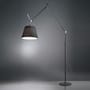 Lampadaire Tolomeo Mega métal tissu noir / Ø 42 cm - H 148 à 327 cm - Artemide