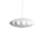 Bubble Saucer Pendant textile white / Small - Criss-crossed patterns - Hay