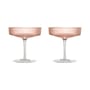 Set de 2 coupes à champagne Ripple verre rose - Ferm Living