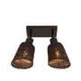 Plafonnier spot orientable Java   / bambou tressé / 2 spots orientables - L 22 cm - GOOD&MOJO