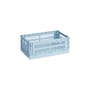 Panier Colour Crate plastique bleu Small / 17 x 26,5 cm - Recyclé - Hay