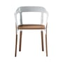 Poltrona Steelwood metallo bianco legno naturale Versione bicolore - Magis