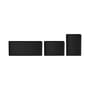  Pot plastic material black to hang / Set of 3 - For String shelves - String Furniture
