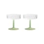 Sektgläser Twirl glas grün / Set von 2 - & klevering