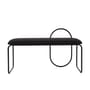 Banc rembourré Angui tissu gris / Polyester recyclé - L 110 cm - AYTM