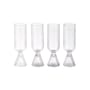 Rooftop Champagne glass glass transparent / Set of 4 - 220 ml - Pols Potten