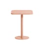 quadratischer Tisch Week-End metall rosa / Bistrot - Aluminium - 60 x 60 cm - Petite Friture