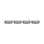 Schale Ripple glas grau / 4er Set - Geriffeltes Glas - Ferm Living