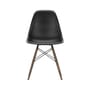 Stuhl RE DSW - Eames Plastic Side Chair plastikmaterial schwarz / (1950) - Beine aus dunklem Holz / recycelt - Vitra