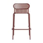 Tabouret de bar Week-end métal rouge / Aluminium - H 80 cm - Petite Friture