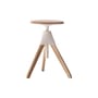 Tabouret Jerry blanc bois naturel / H 50 à 66 cm - Bois & plastique - Magis
