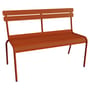 Banc avec dossier Luxembourg métal orange / 3 places - L 118 cm - Fermob