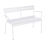Panca con schienale Luxembourg metallo bianco / 2 Posti - L 131 cm - Fermob