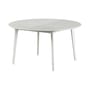 Table ronde Plus4 métal blanc / L 138-198 cm - 6 à 10 personnes - Emu