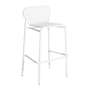 Tabouret de bar Week-End métal blanc / Aluminium - H 80 cm - Petite Friture