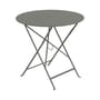 Bistro Foldable table metal green grey Ø 77cm - Foldable - With umbrella hole - Fermob