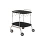 Desserte Gastone plastique noir / Pliable - 68 x 62 cm - Kartell