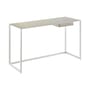 Schreibtisch Calamo leder weiß grau / Konsole - Sattelleder - L 130 cm - Zanotta