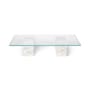 Table basse Mineral verre marbre blanc transparent / 120 x 70 cm - Ferm Living