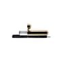 Tischleuchte ISP LED metall stein schwarz gold / LED - Marmor & Messing - L 52 cm - DCW éditions