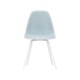 Chaise RE DSX - Eames Plastic Side Chair plastique bleu / (1950) - Pieds blancs / Recyclé - Vitra