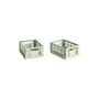 Lot de 2 paniers Colour Crate MINI plastique vert / 17 x 13 cm - Recyclé - Hay