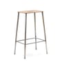Sgabello bar Adam pelle beige / H 65 cm - Frama 