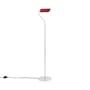Lampada a stelo Apex metallo rosso / Lampada da lettura orientabile - H 110 cm - Hay