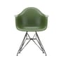 RE DAR - Eames Plastic Armchair Armchair plastic material green / (1950) - Black legs / Recycled - Vitra