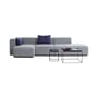 Canapé d'angle Mags tissu gris / L 304 cm - Accoudoir gauche - Hay