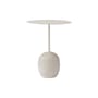 Guéridon Lato LN8 métal marbre blanc beige / Marbre Ø 40 x H 50 cm - &tradition