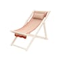 Klappbare, schrägstellbare Loungeliege Sling chair textil rosa / Kissen Kopfstütze - BUSINESS & PLEASURE