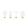 Lesezeichen Barkplace Tree metall weiß / 4er-Set Weihnachtsbäume aus Stahl - H 4 cm - Alessi