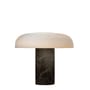Tischleuchte Tropico Media LED glas marmor weiß schwarz / LED - H 32 cm / Glas & Marmor - Fontana Arte