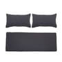 Zubehör  textil grau / Set 3 Kissenbezüge für Sofa Mundo (ohne Füllmaterial für Kissen) - Bloomingville