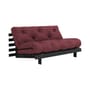 Divano convertibile Roots legno rosso / L 160 cm - 3 posizioni / Struttura nera - KARUP DESIGN