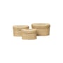 Scatola Gaby fibre marrone / Set da 3 - Ovale / L 30 cm - BROSTE COPENHAGEN
