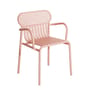 Fauteuil bridge empilable Week-End métal rose / Aluminium - Petite Friture
