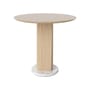 Table basse Root marbre bois naturel / Ø 60 x H 54 cm - Marbre & chêne - Bolia