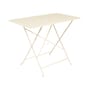 Table pliante Bistro métal beige / 97 x 57 cm - 4 personnes - Trou parasol - Fermob