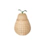 Pear Large Basket cane & fibres beige / Ø 35 x H 59 cm - Ferm Living