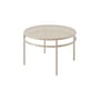 Tavolino T37 Tressée metallo beige / Ø 80 x H 50 cm - Piano/vassoio intrecciato - Tolix
