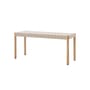 Betty TK4 Bench textile wood beige / L 105 cm - Linen straps - &tradition