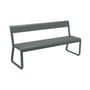 Bellevie Bench with backrest metal green grey L 161 cm / 4 persons - Fermob