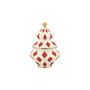 Delight Candy jar ceramic red / Hand-decorated - Ø 15.5 x H 22 cm - Alessi